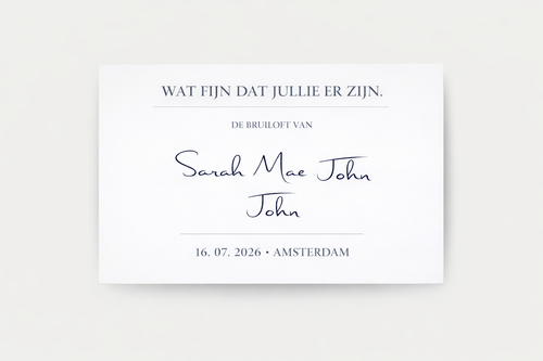 Welkomstbord Bruiloft Rechthoek Forex