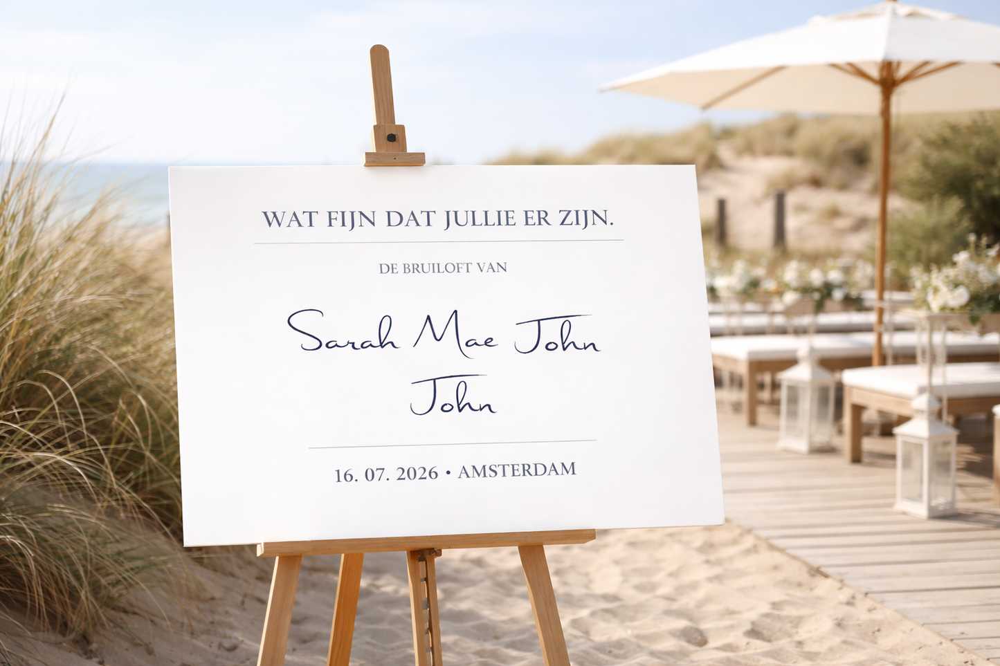 Welkomstbord Bruiloft Rechthoek Forex