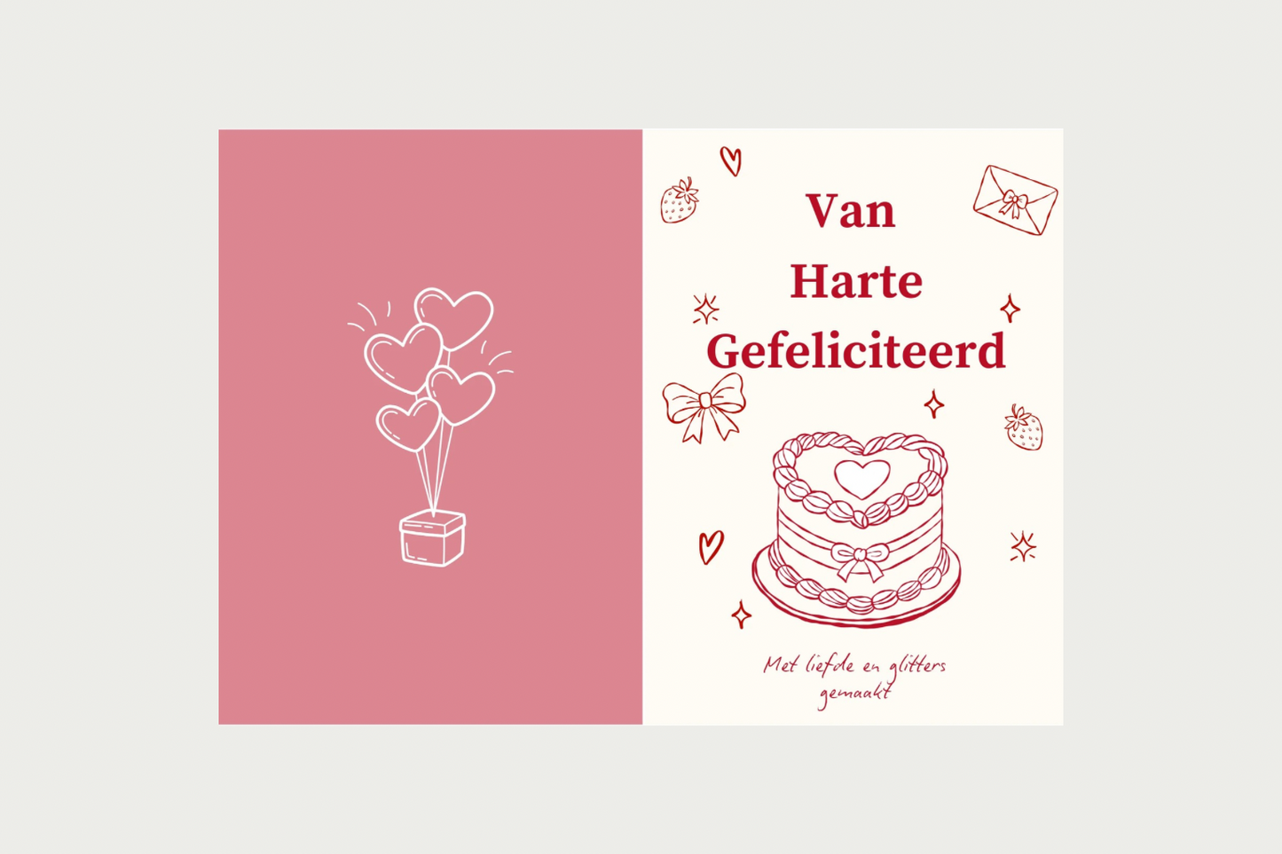 Wenskaart Van Harte Gefeliciteerd