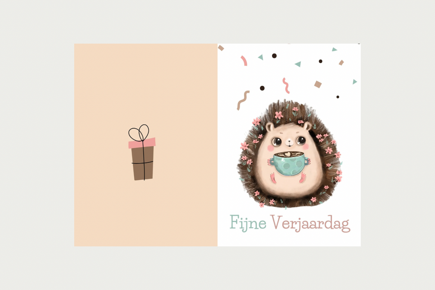 Wenskaart Fijne Verjaardag Egel