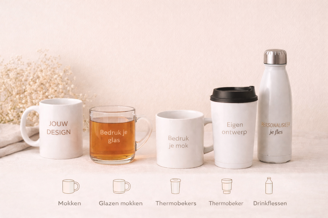 Hoe lang blijft een bedrukte mok of beker mooi?