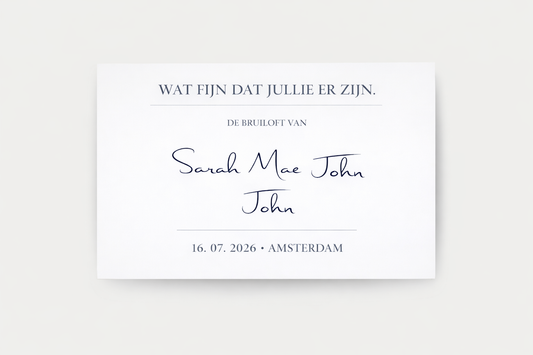 Welkomstbord Bruiloft Rechthoek Forex