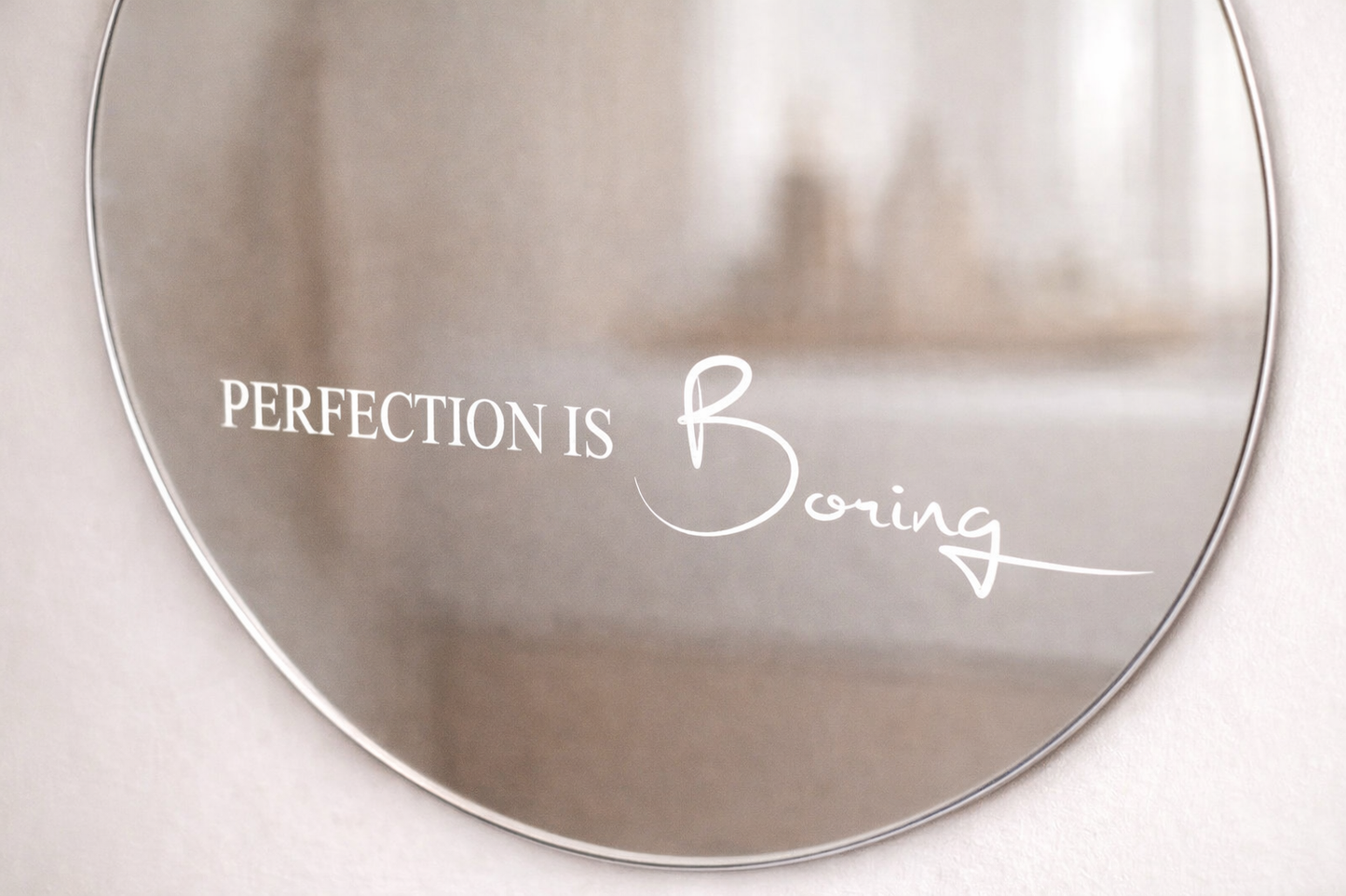 Wandspiegel met inspirerende quote