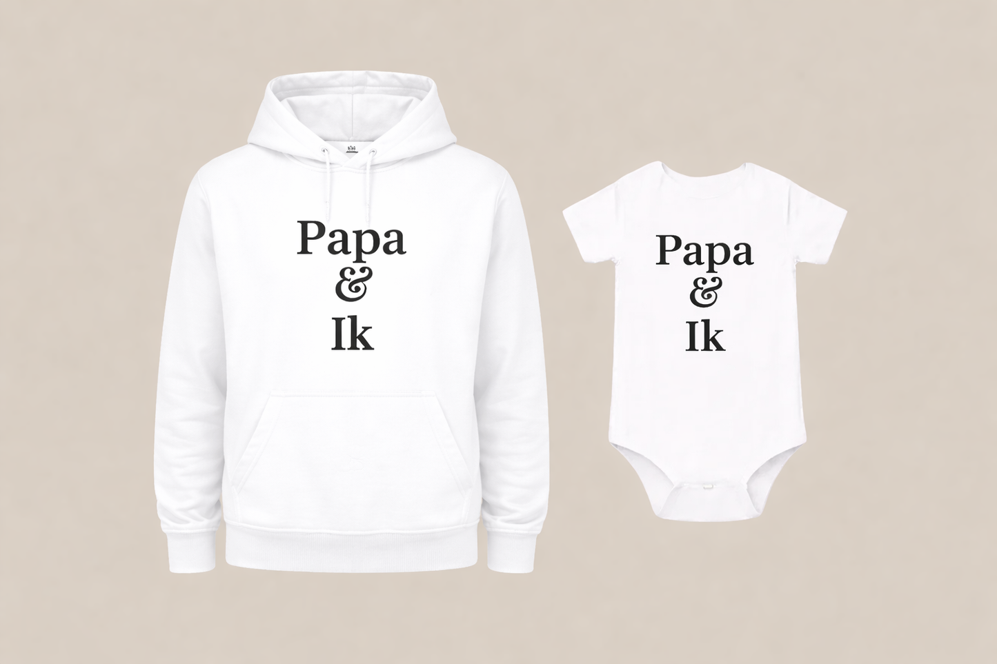 Papa & Ik - Hoodie + Rompertje set