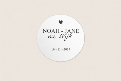 Ronde Geboortespiegel met eigen naam