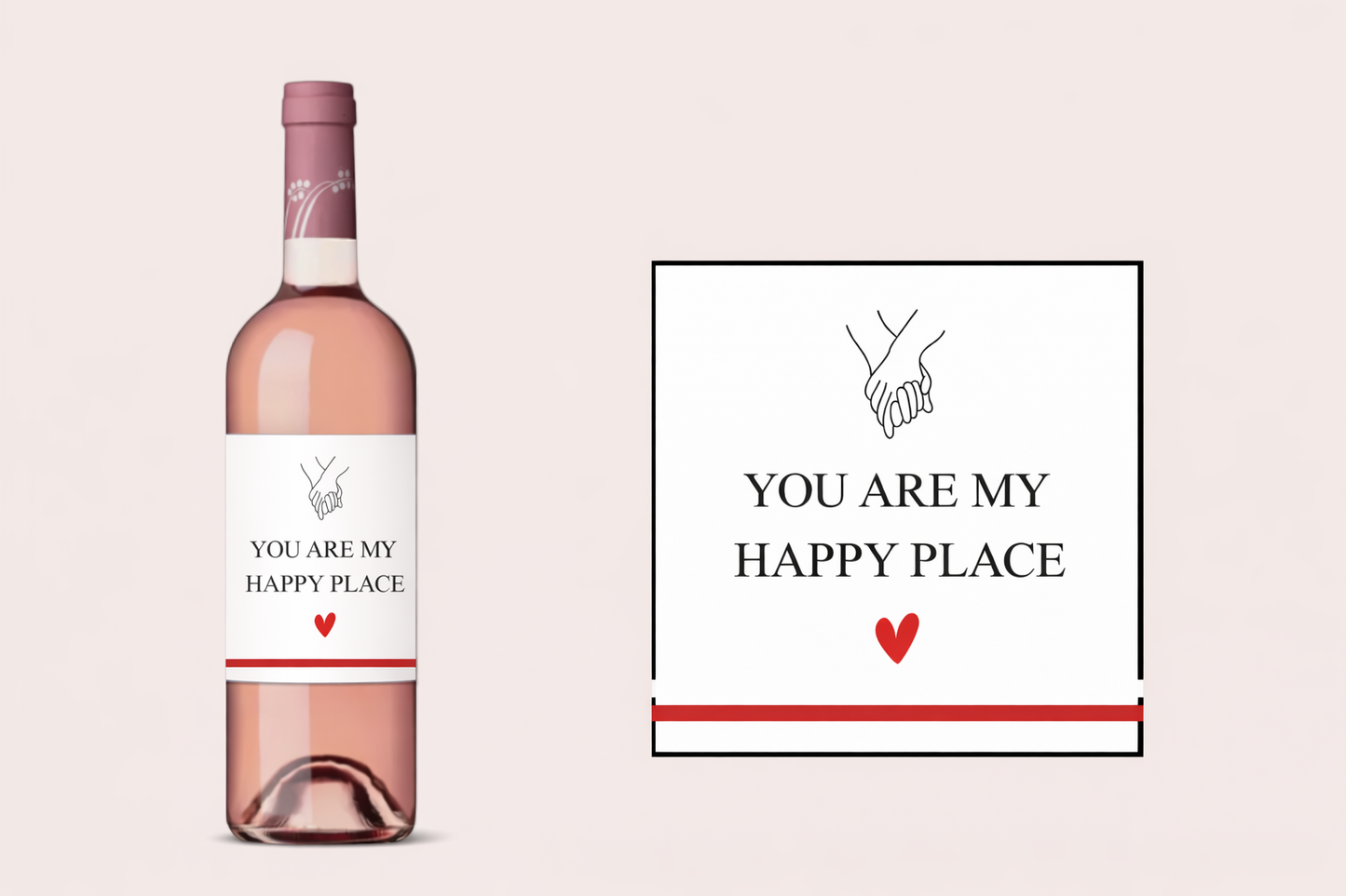 Rosé wijn met Quote Label