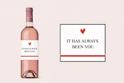 Rosé wijn met Quote Label