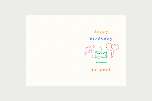 Wenskaart Happy Birthday to You