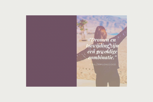 Wenskaart Dromen & Toewijding