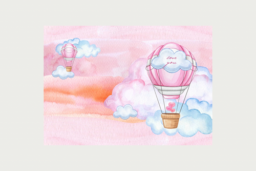 Wenskaart Love You Luchtballon