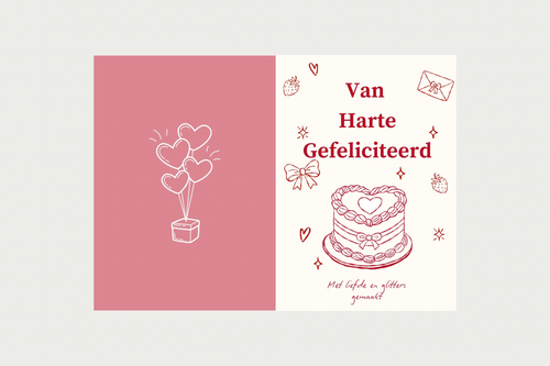 Wenskaart Van Harte Gefeliciteerd
