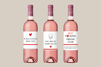Rosé wijn met Quote Label