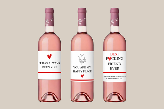 Rosé wijn met Quote Label
