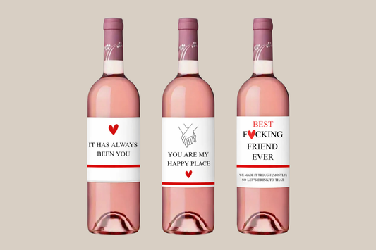 Rosé wijn met Quote Label
