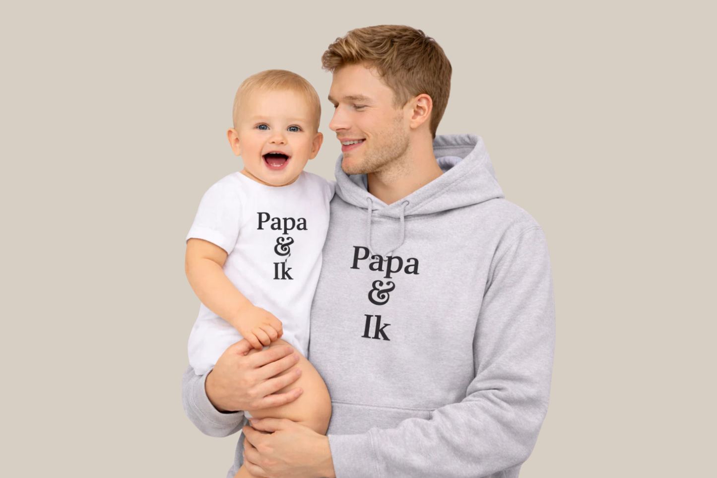 Papa & Ik - Hoodie + Rompertje set