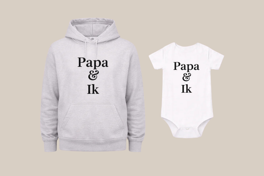 Papa & Ik - Hoodie + Rompertje set