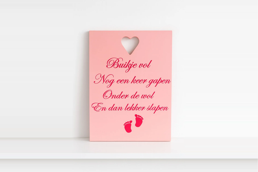 Houten Wandbord Geboortebord H60xB40