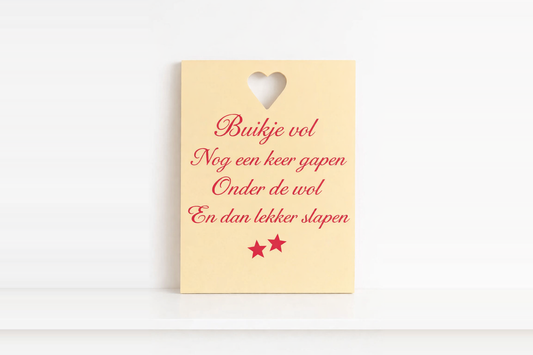 Houten Wandbord Geboortebord H60xB40